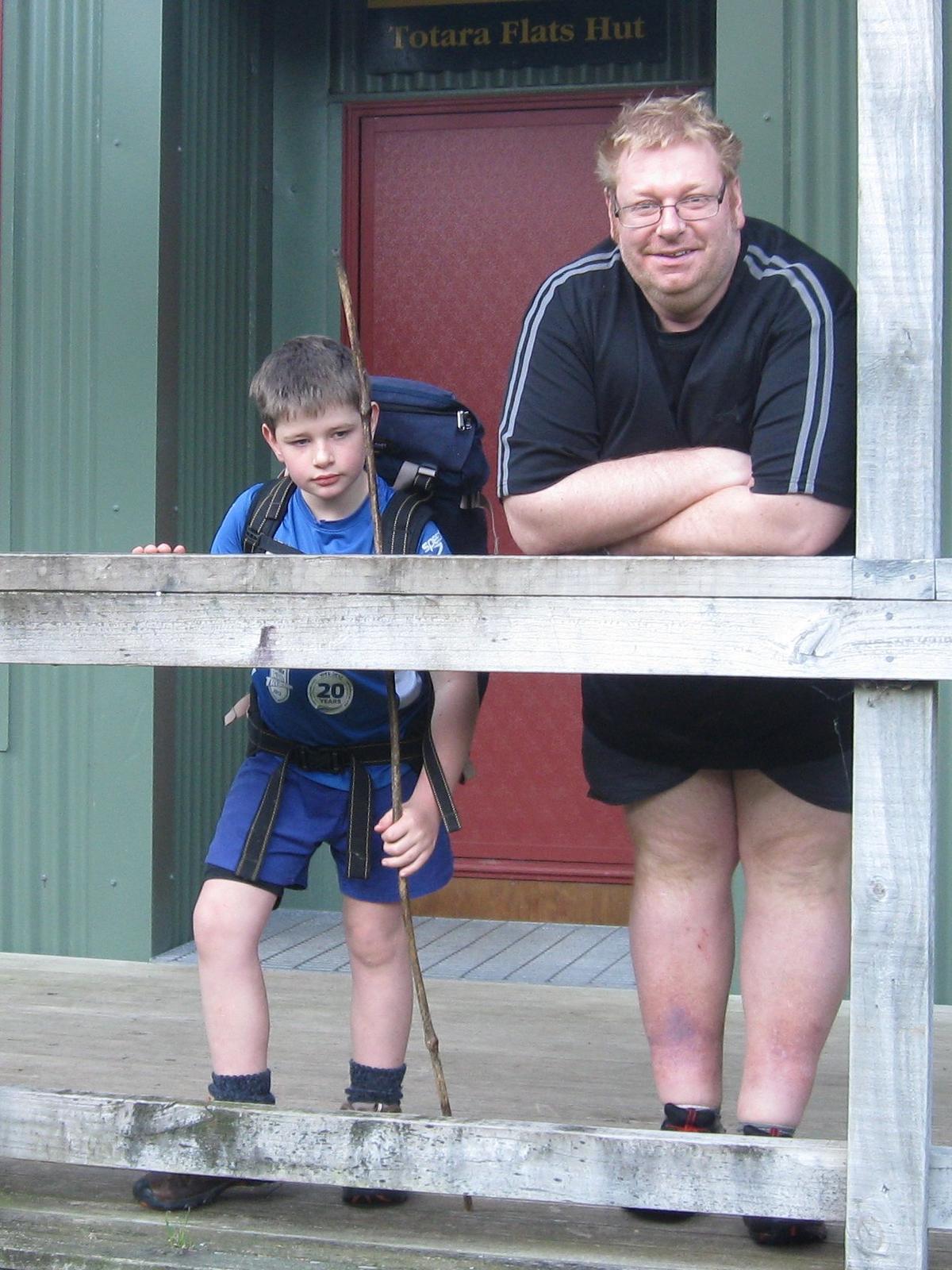 at the hut