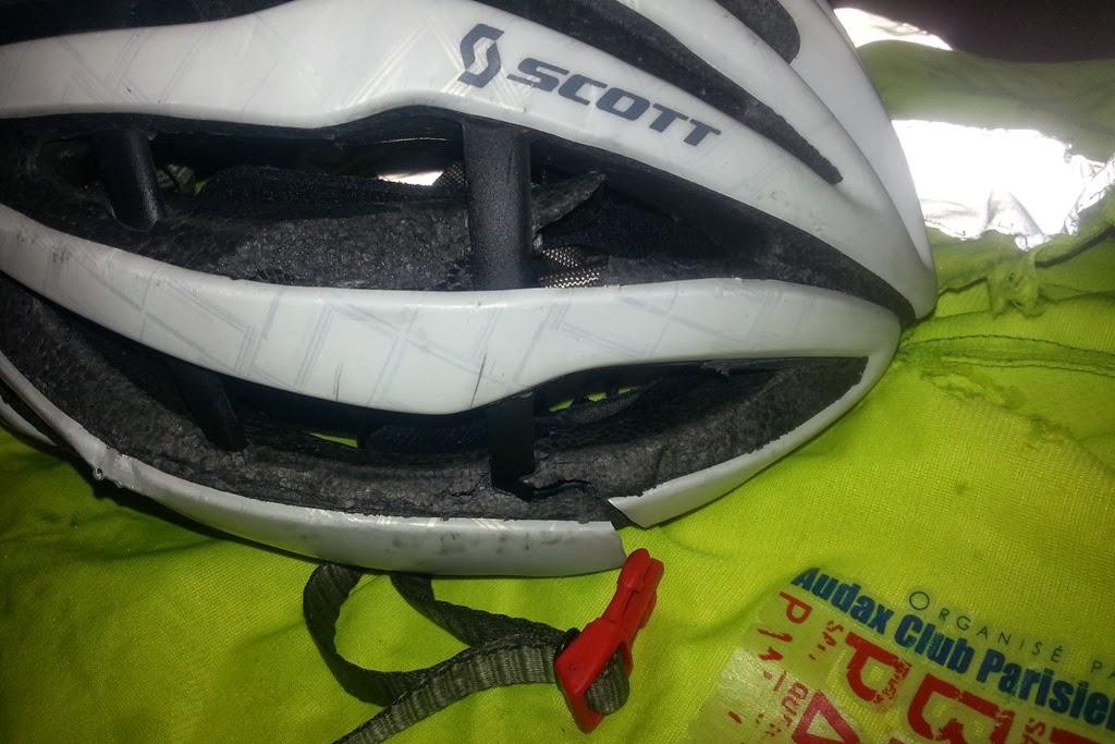 cracked helmet