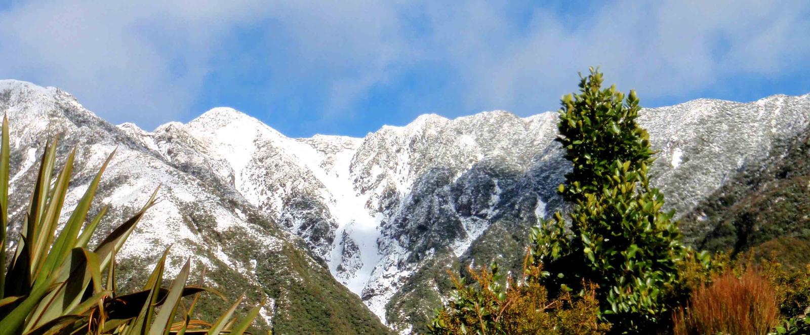 Late season snow, viewed from Herepai Hut