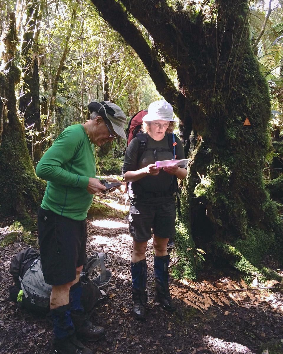 Garth and Natasha with the map