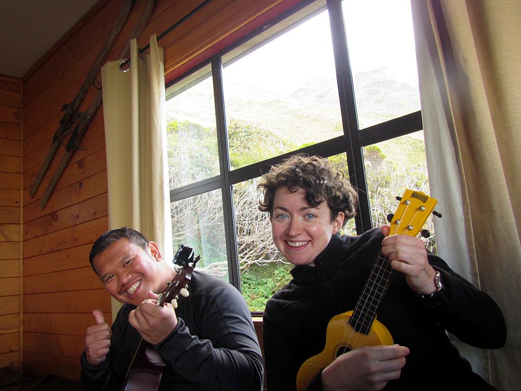 Dan and Frances demonstrating key components for the trip: enthusiasm and smiles