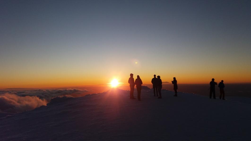 Sunrise Sunday morning from Syme Hut
