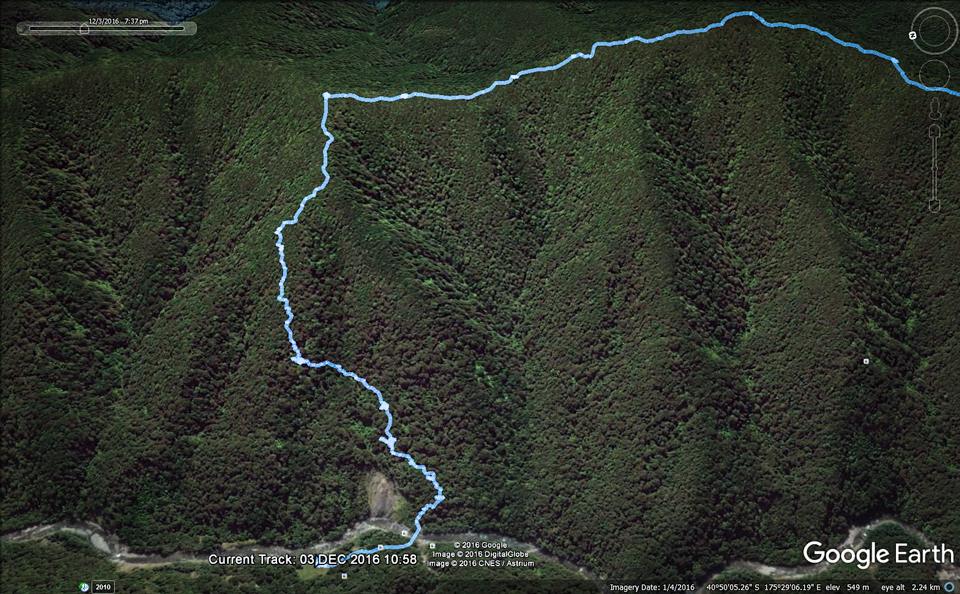 Route to Mitre Flats Hut
