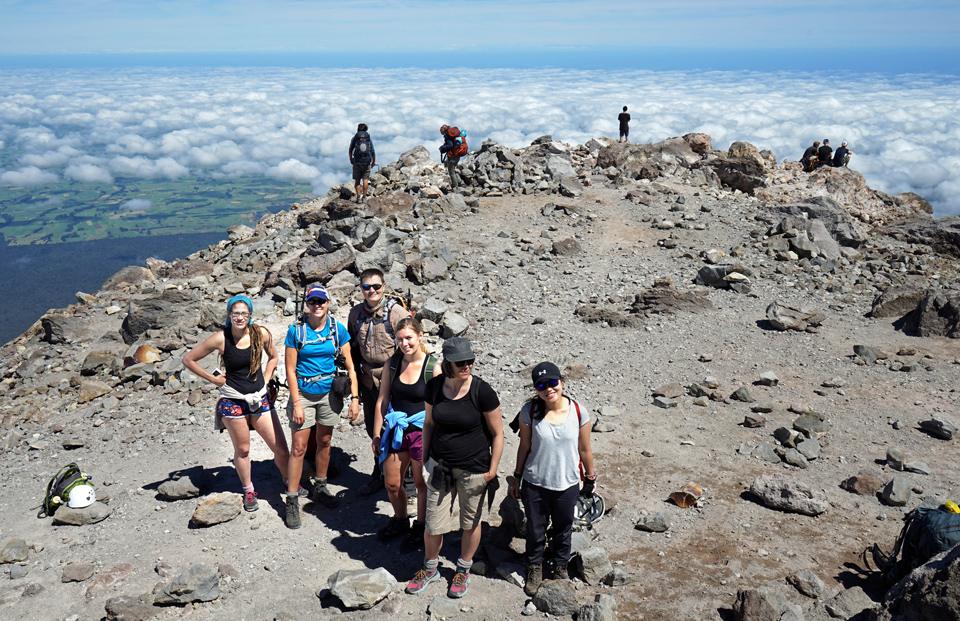 The WTMC group on the Taranaki summit