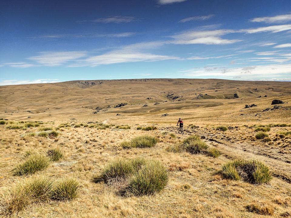 Mountain biking on the Old Woman Range, Otago