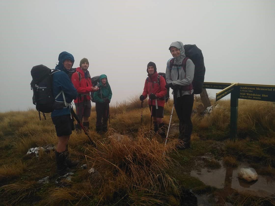 Spirits high and temperatures low at Aokaparangi Summit.
