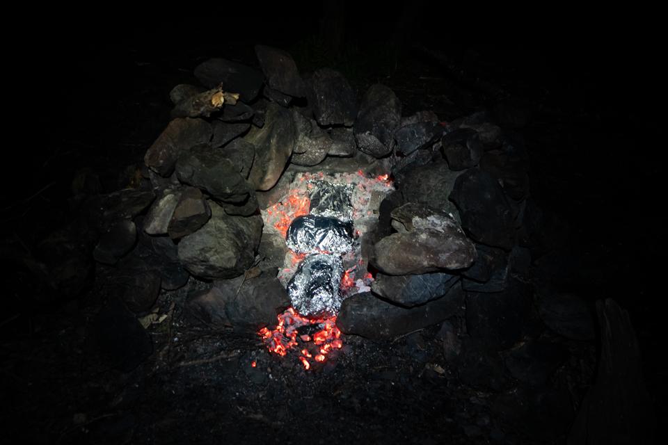 Camp fire cooking