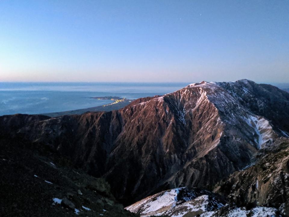 Early morning over mountains