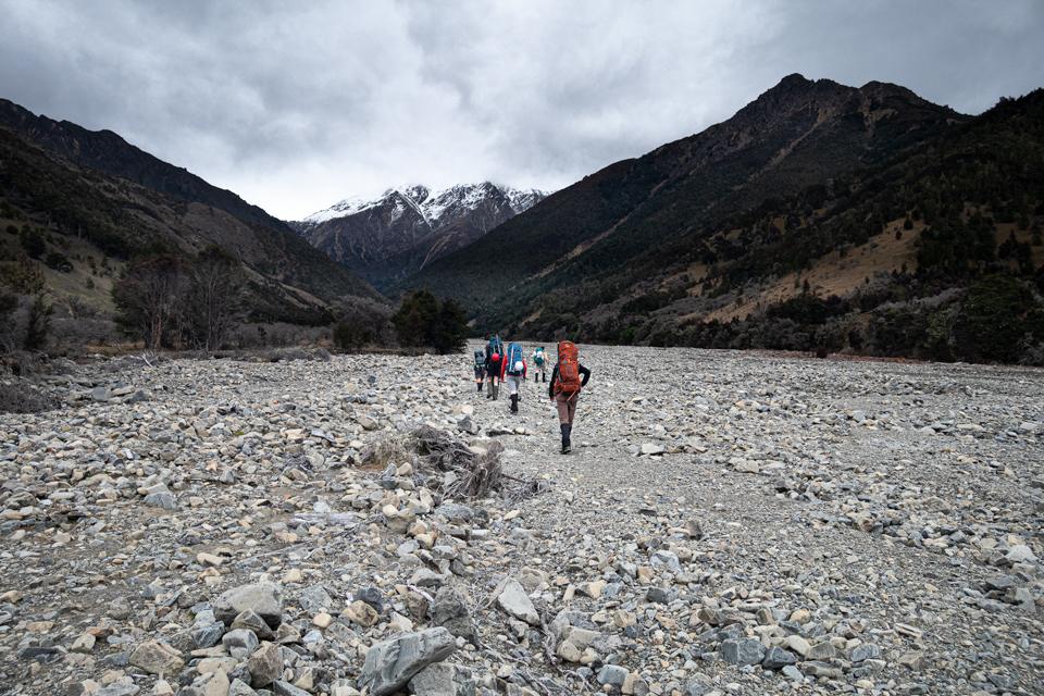 Walking up the lower reaches of Gosling Stream