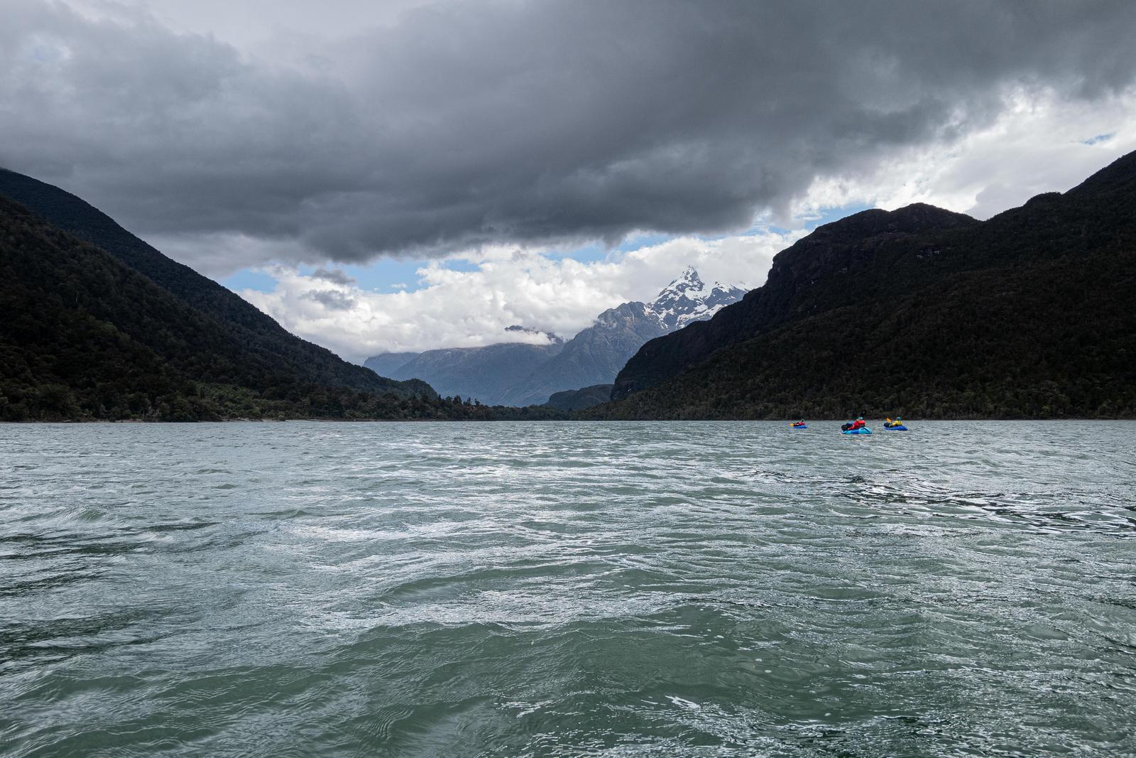 Paddling down Lake Alabaster Fiordland National Park