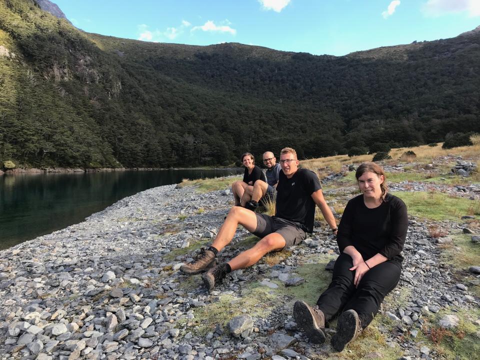 Rest stop at Blue Lake