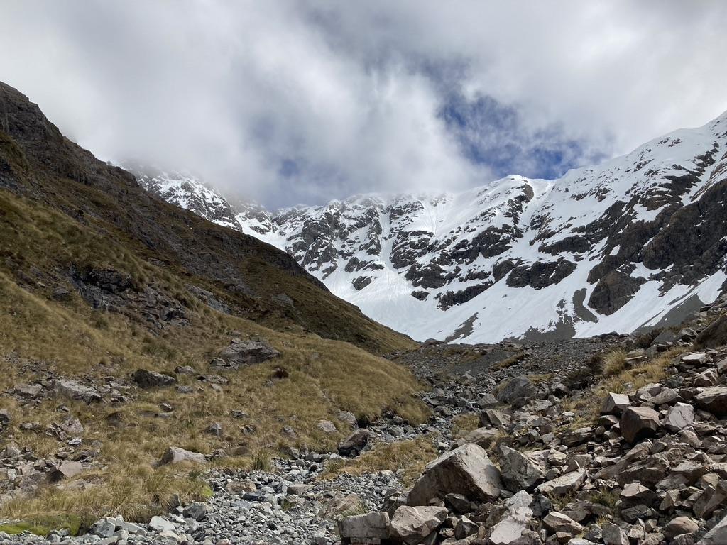 Looking back at the head of the Otira Valley