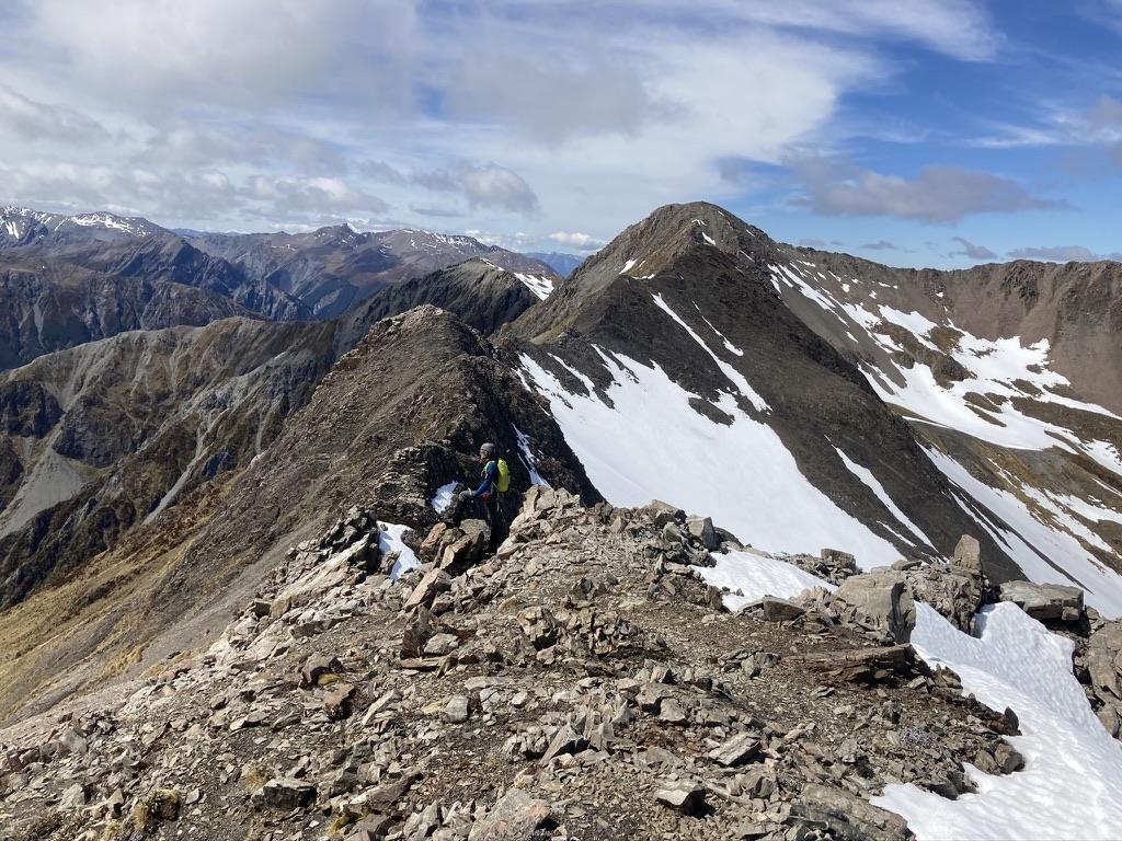 The last ridge before Mt Bealey is quite broken in places, basic scrambling requires and watch for loose rock