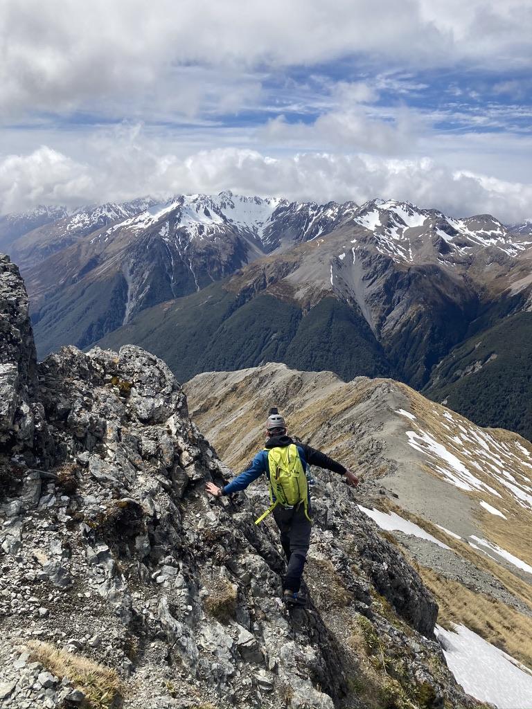 Beyond Mt Bealey the route eases considerably