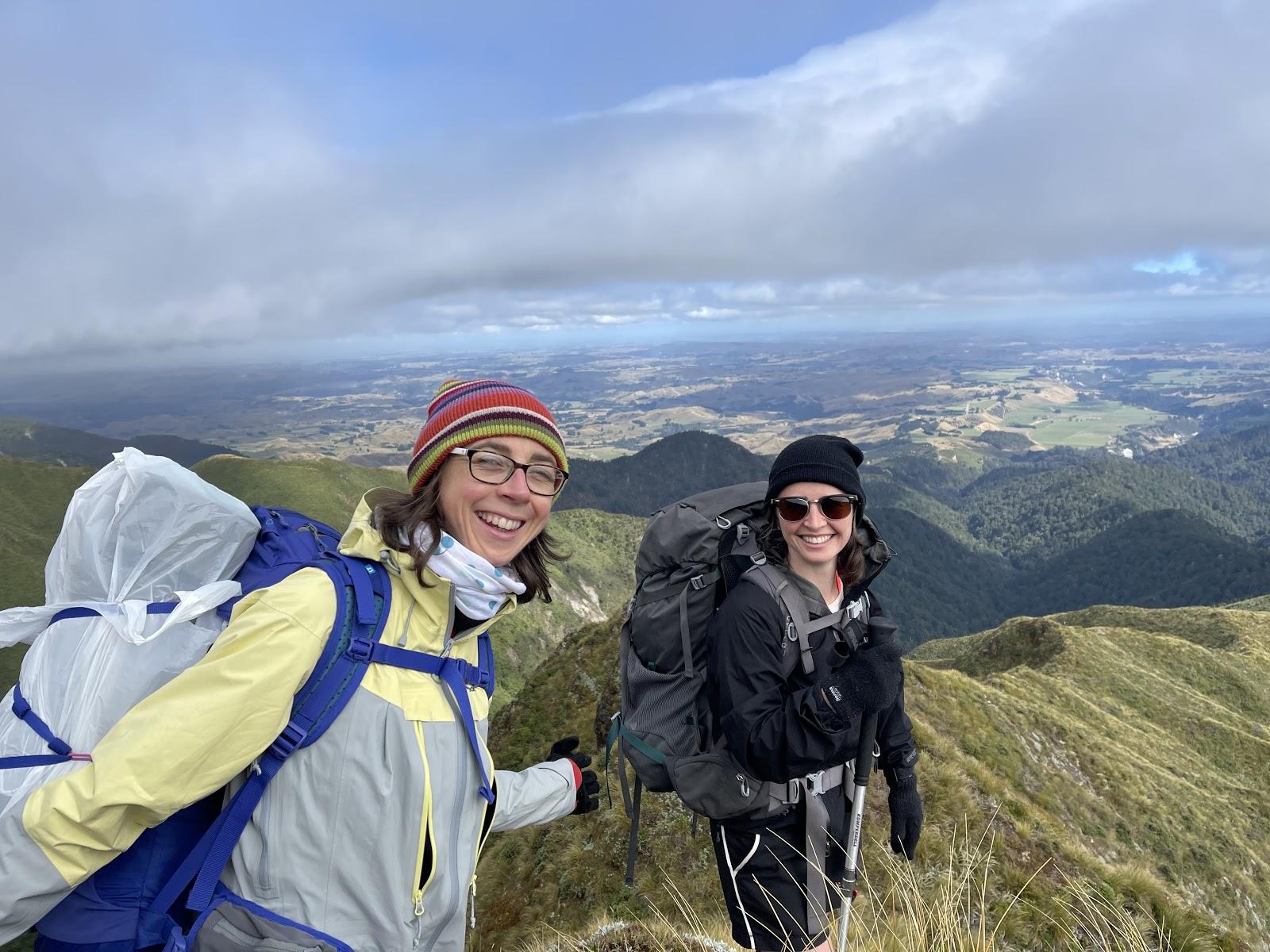 Anna and Jamie enjoying the view up the Tunupō loop