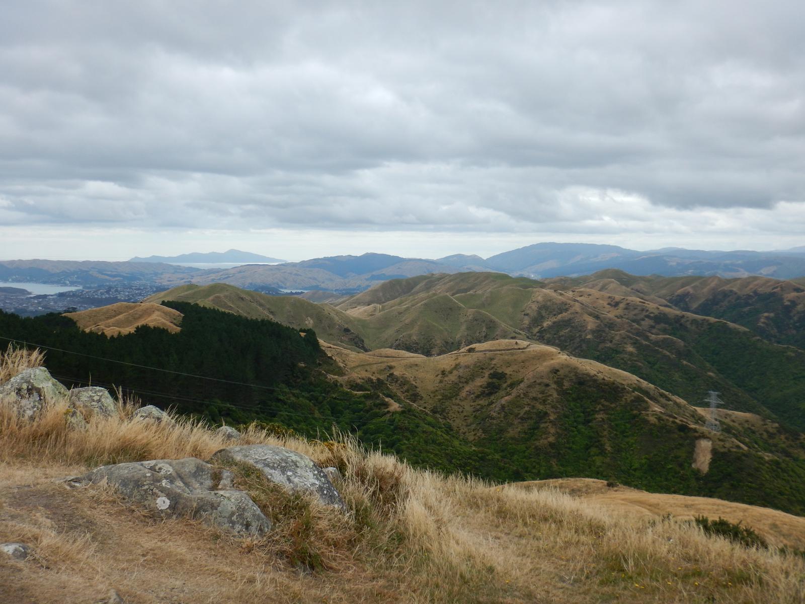 Looking across hills to Kapiti island