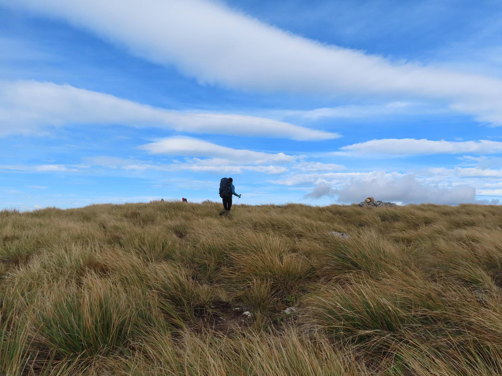 Tramper on a hill