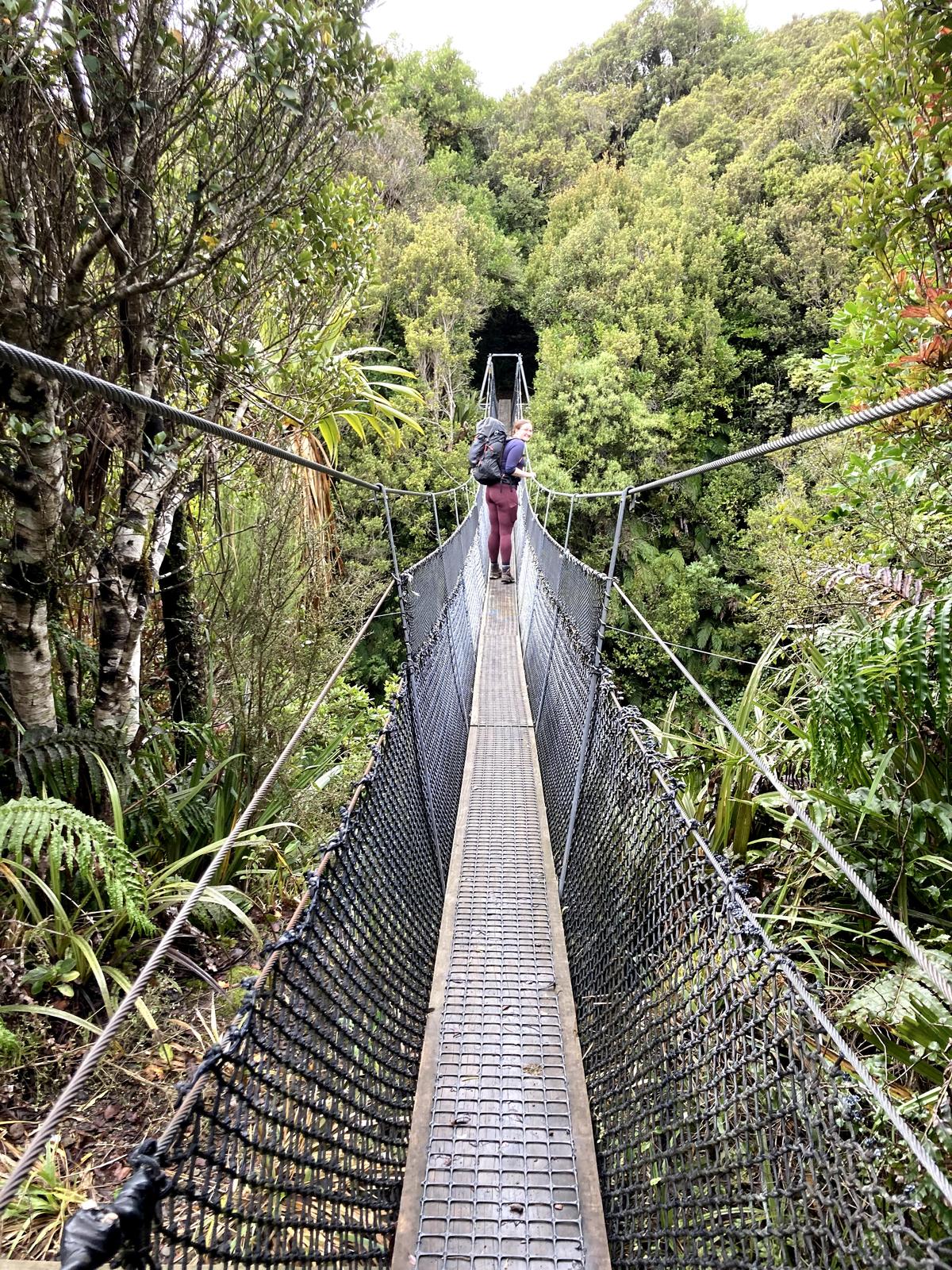 Tramper on swingbridge