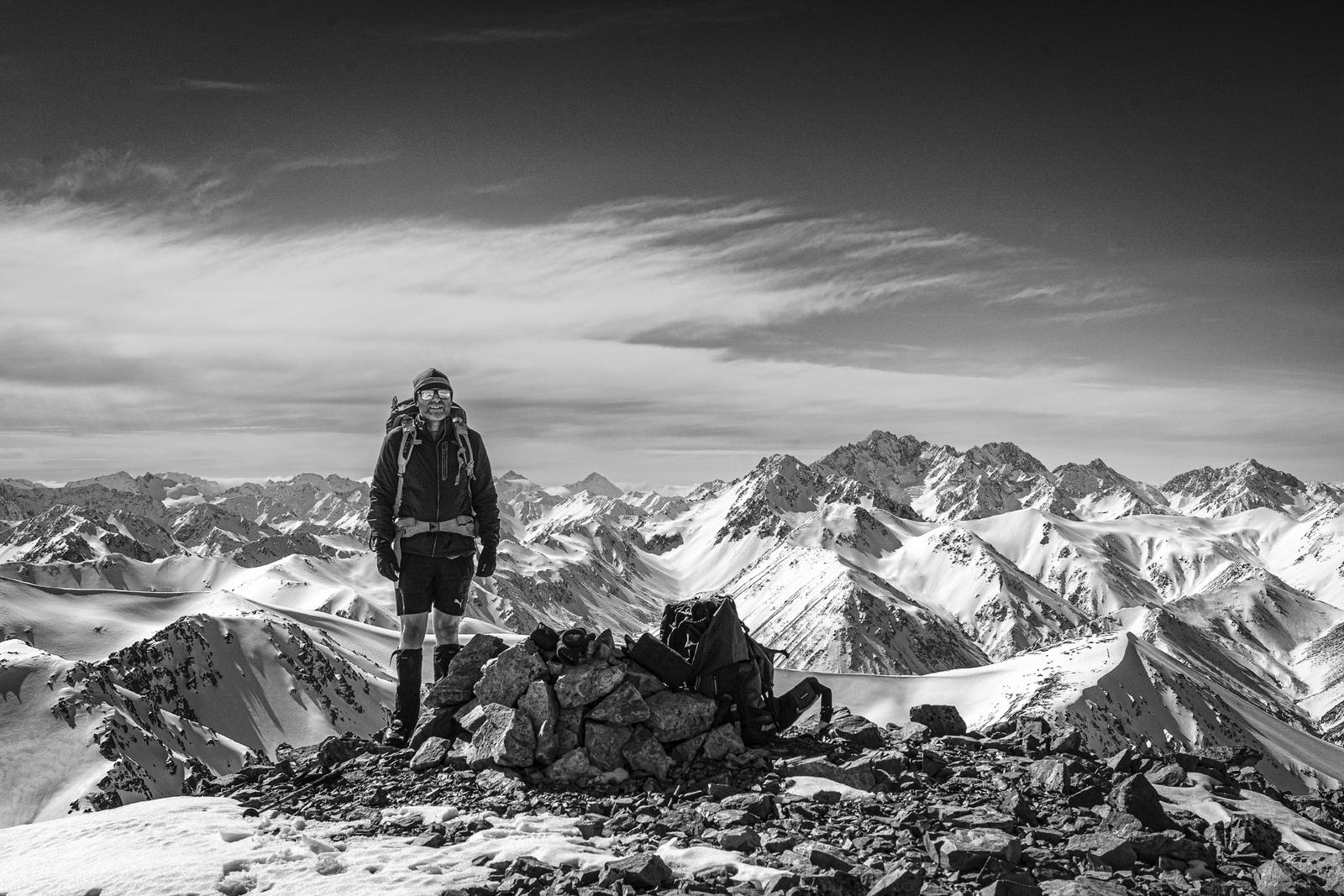 Matt on the summit of Mt Potts