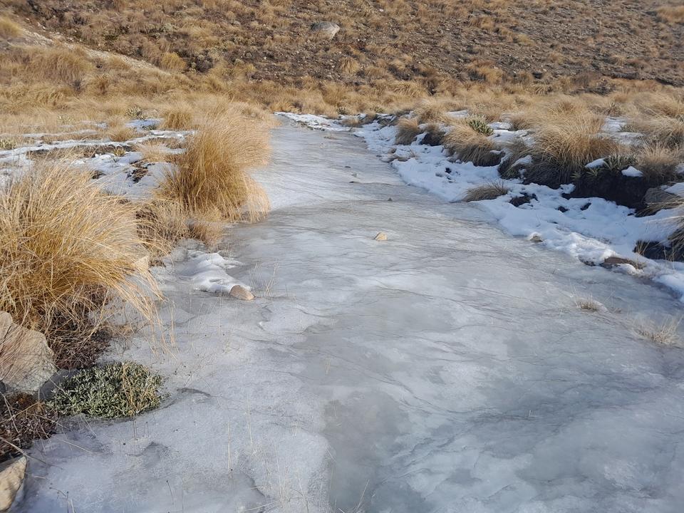 Icy bobsled track