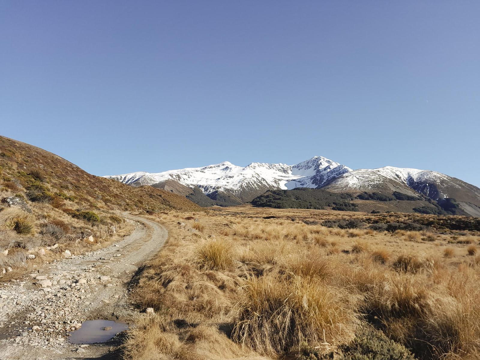 Walking the road to Mailing Pass. Mt Princess on skyline.