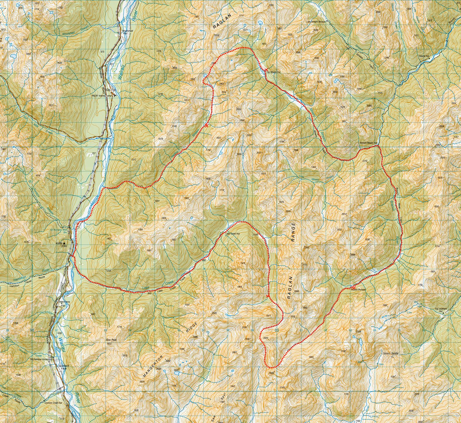 Lees Hellfire Circuit route map