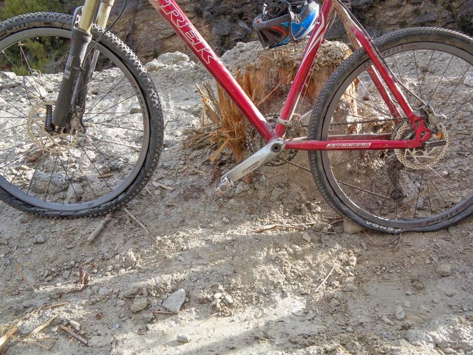 After riding a mountain bike for 10 km on two flat tyres