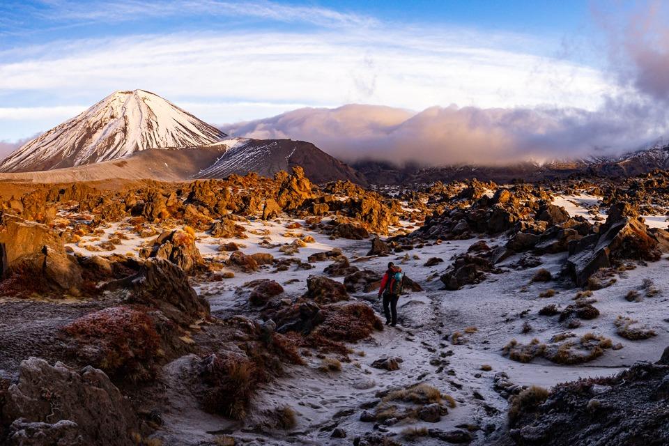 Walking through Oturere Valley, Mt Tongariro