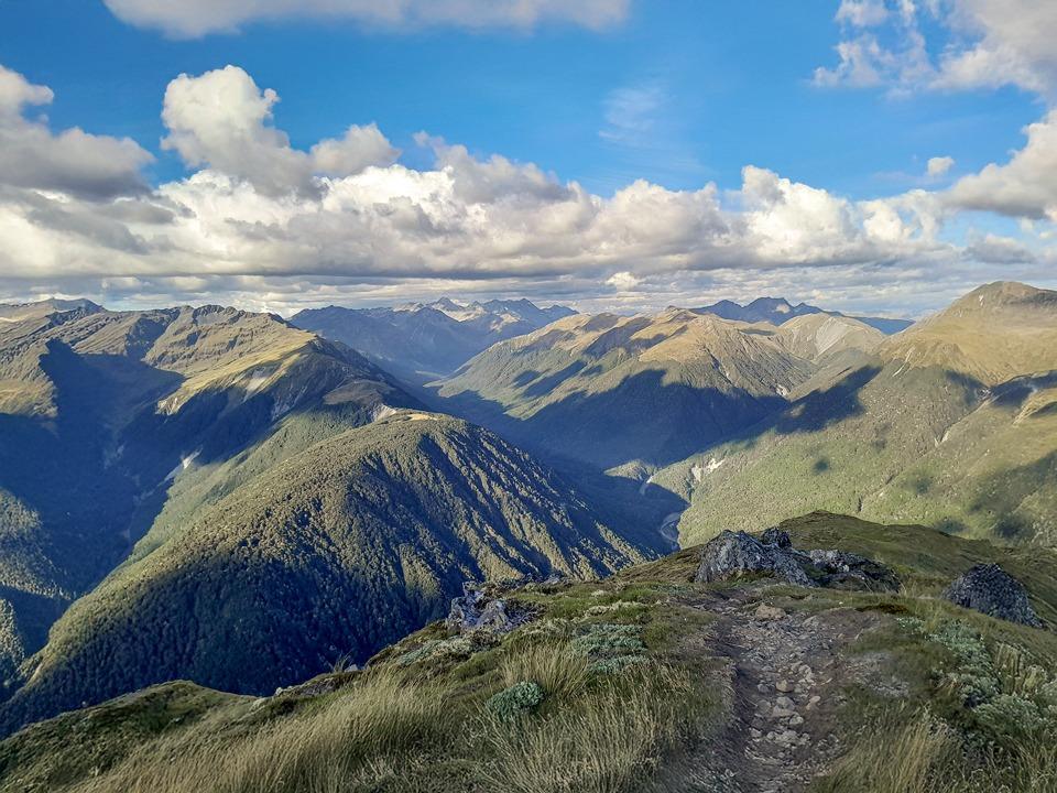 Typical views above the bushlinein Lewis Pass mountains