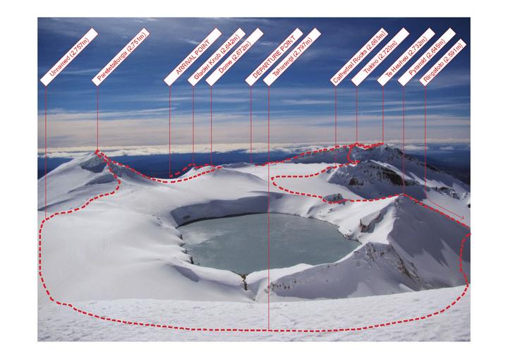 Ruapehu Summits from the Lodge