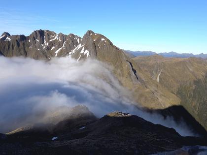 Brass Monkey Bivouac is somewhere beneath the cloud
