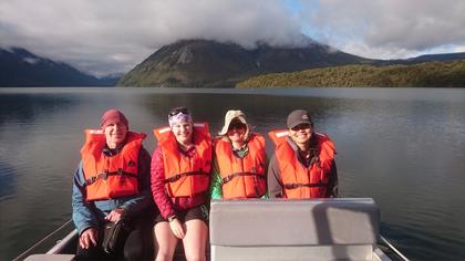 A beautiful start on the charter boat on Lake Rotoiti