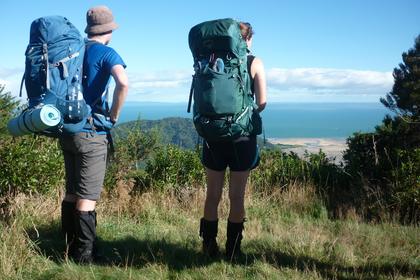 Admiring the View to Wainui Bay