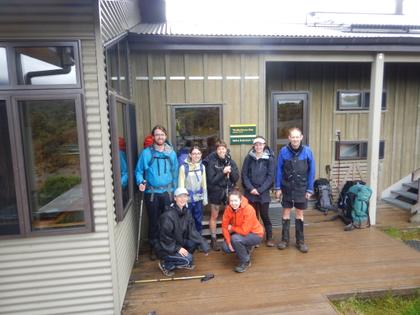 The group at Waihohonu hut