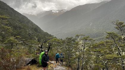 Looking down into the Travers Valley, just over a 1km away from joining the main track [Daniel]