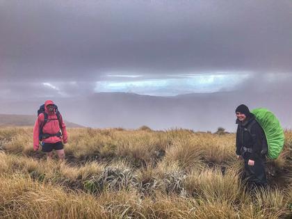 Huw and Jamie enjoying the view