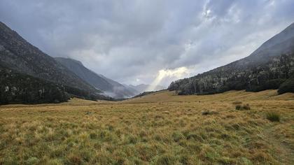 Wide open valleys between Ada Pass Hut and Christopher Hut alongside the Ada River