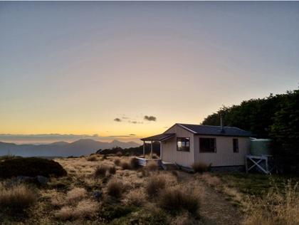 Sylvester Hut at sunrise