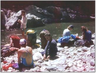 Harry BJ Anita Eric Peter Sally Pelorus 1989 (photo Brian Goodwin)