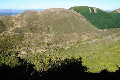 Panoramic view from end of tramp route