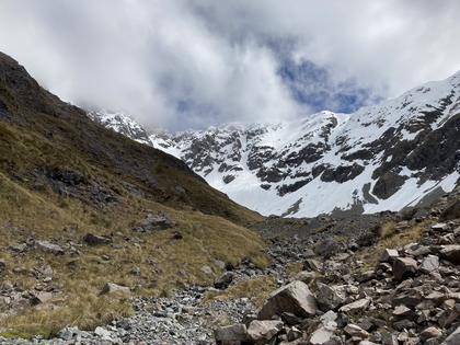 Looking back at the head of the Otira Valley
