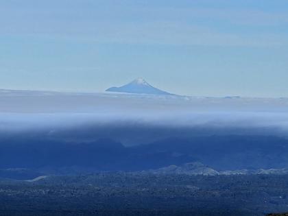 Mt Taranaki through the clouds!