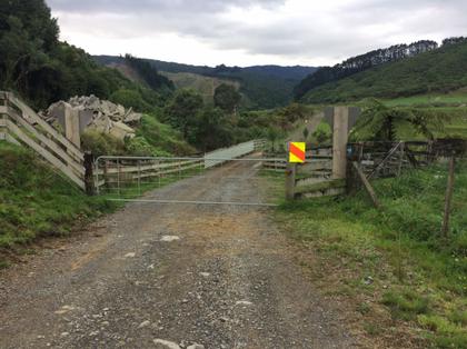 Follow this road after crossing the quarry.