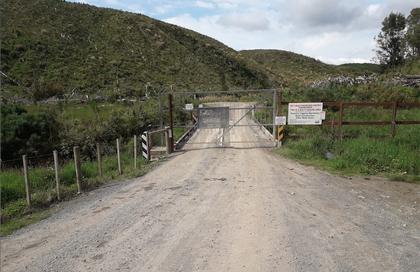 The bridge and the locked gate.