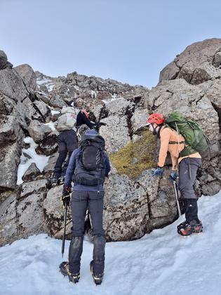 A little bit of rock scrambling (Credit: AJ)