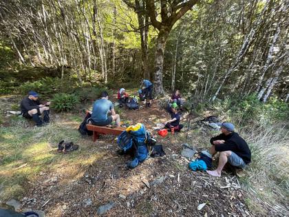 Lunch at Hopeless Hut (Photo credit: Emily)