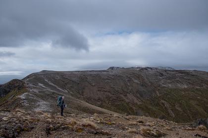 Menacing clouds on the way down from Whetu. Photo credit: Ian.