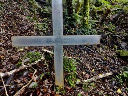 Memorial cross at the crash site (James)
