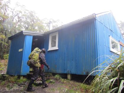 Blue Range Hut sleeps four, has many quirky decorations and has super views on a clear day