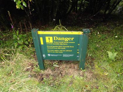 Warning sign. Photo: Tony Stephens